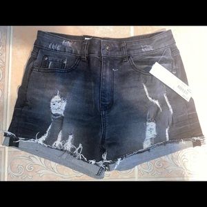 Black Premium Jeans Shorts